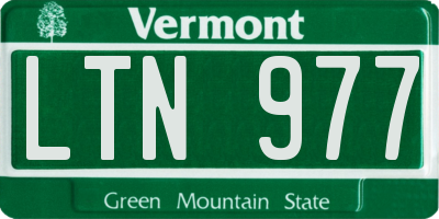 VT license plate LTN977