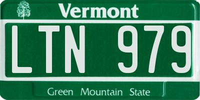VT license plate LTN979