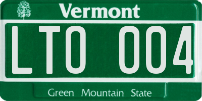 VT license plate LTO004