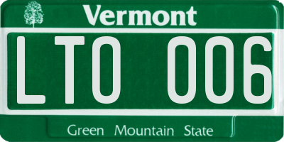VT license plate LTO006