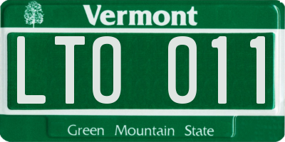 VT license plate LTO011