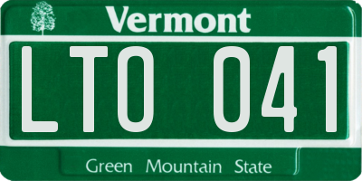 VT license plate LTO041