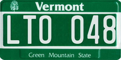 VT license plate LTO048