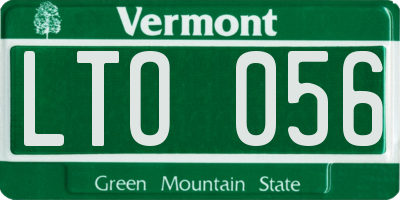 VT license plate LTO056