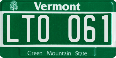 VT license plate LTO061