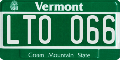 VT license plate LTO066