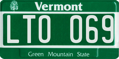VT license plate LTO069