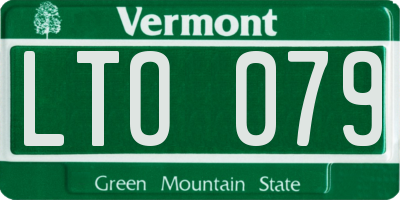 VT license plate LTO079