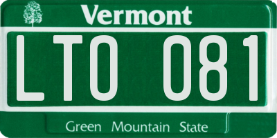 VT license plate LTO081