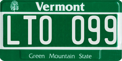 VT license plate LTO099