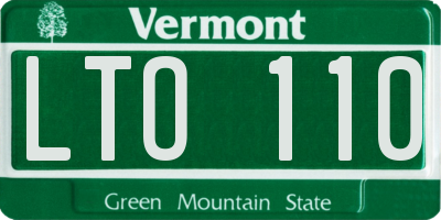 VT license plate LTO110
