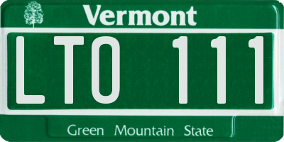 VT license plate LTO111