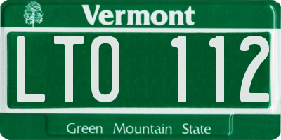 VT license plate LTO112