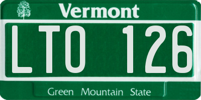 VT license plate LTO126