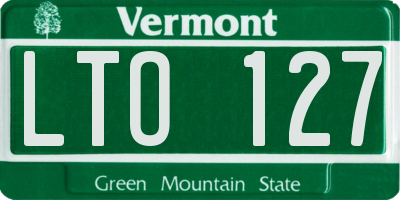 VT license plate LTO127