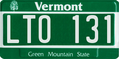 VT license plate LTO131