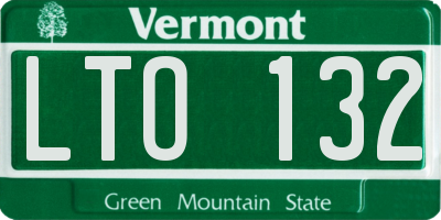 VT license plate LTO132