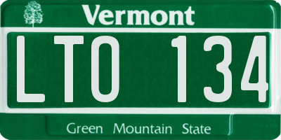 VT license plate LTO134