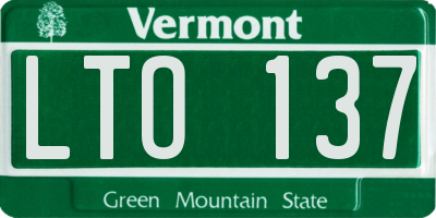 VT license plate LTO137