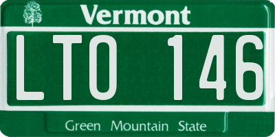 VT license plate LTO146