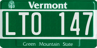 VT license plate LTO147