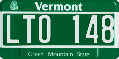 VT license plate LTO148