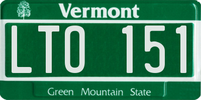 VT license plate LTO151