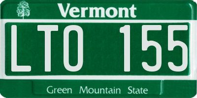 VT license plate LTO155
