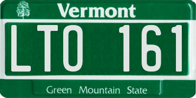 VT license plate LTO161