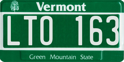 VT license plate LTO163