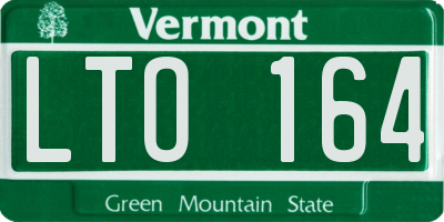 VT license plate LTO164