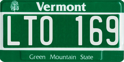 VT license plate LTO169