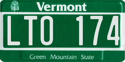 VT license plate LTO174
