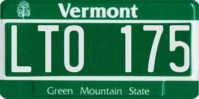 VT license plate LTO175