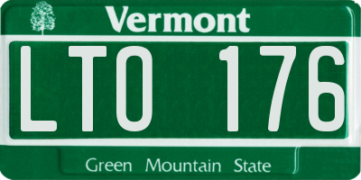 VT license plate LTO176