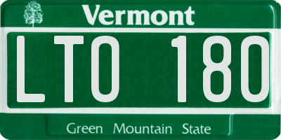 VT license plate LTO180