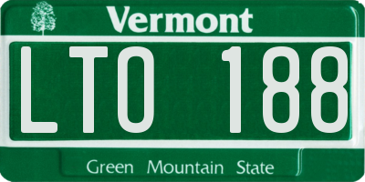 VT license plate LTO188