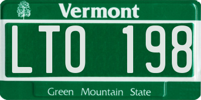 VT license plate LTO198