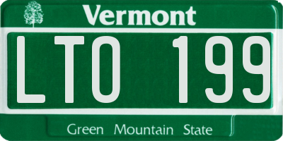 VT license plate LTO199