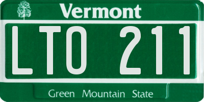 VT license plate LTO211