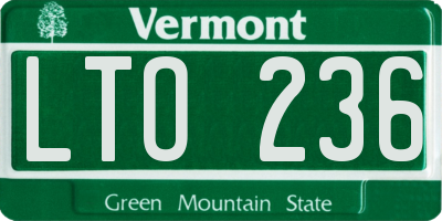 VT license plate LTO236
