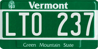VT license plate LTO237