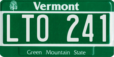VT license plate LTO241