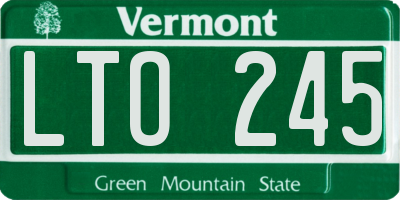 VT license plate LTO245