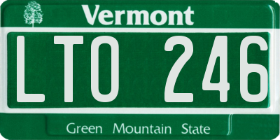VT license plate LTO246