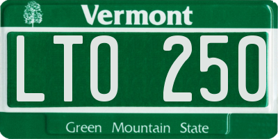 VT license plate LTO250