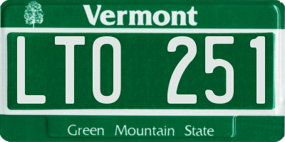 VT license plate LTO251