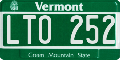 VT license plate LTO252