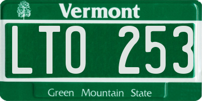 VT license plate LTO253