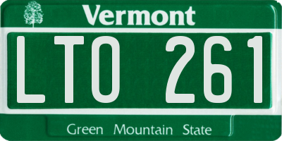 VT license plate LTO261